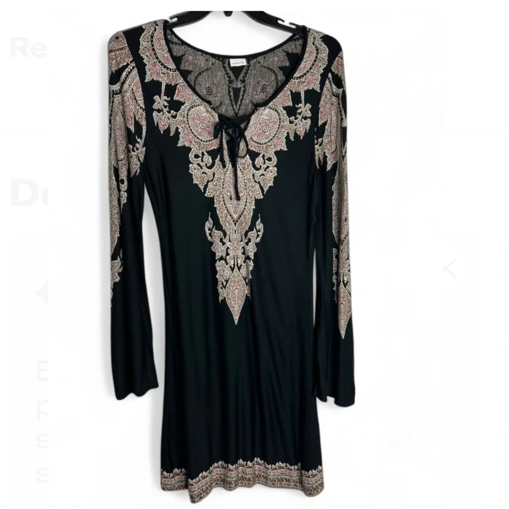 LASCANA Women's paisley pattern Lace Up Dress Tie size 42 US 12 - Picture 3 of 10